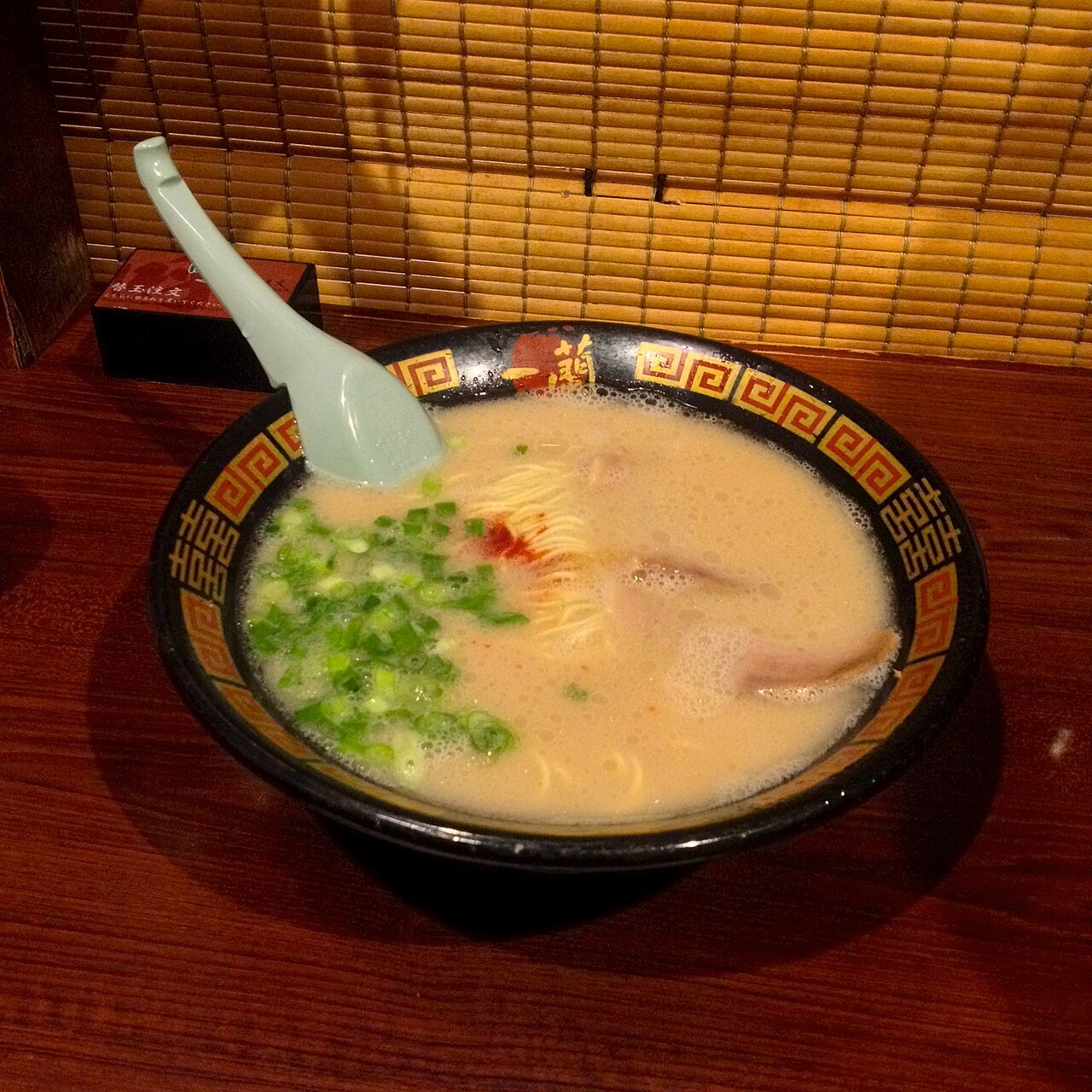 一蘭のラーメンの提供例