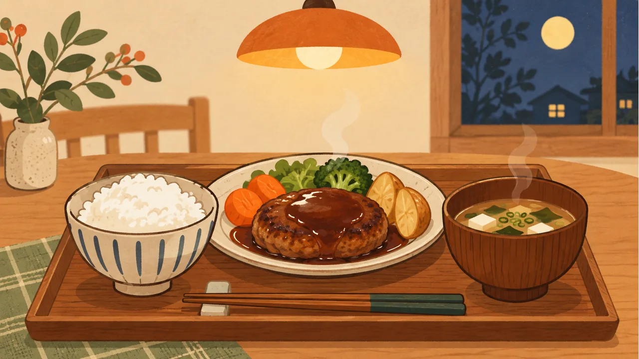 温かい夕食のイメージイラスト（実際の商品・店舗とは異なります）