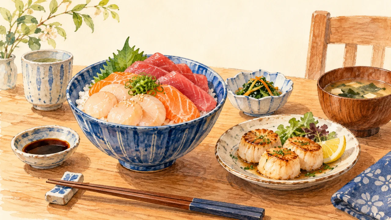 海鮮の食卓のAI生成イラスト